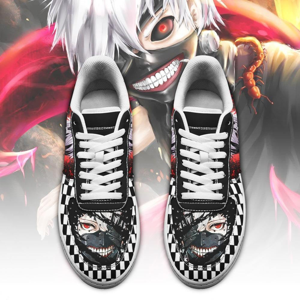 Baskets Anime Ken Kaneki en Cuir Chaussures Basses Unisexes Tokyo Ghoul