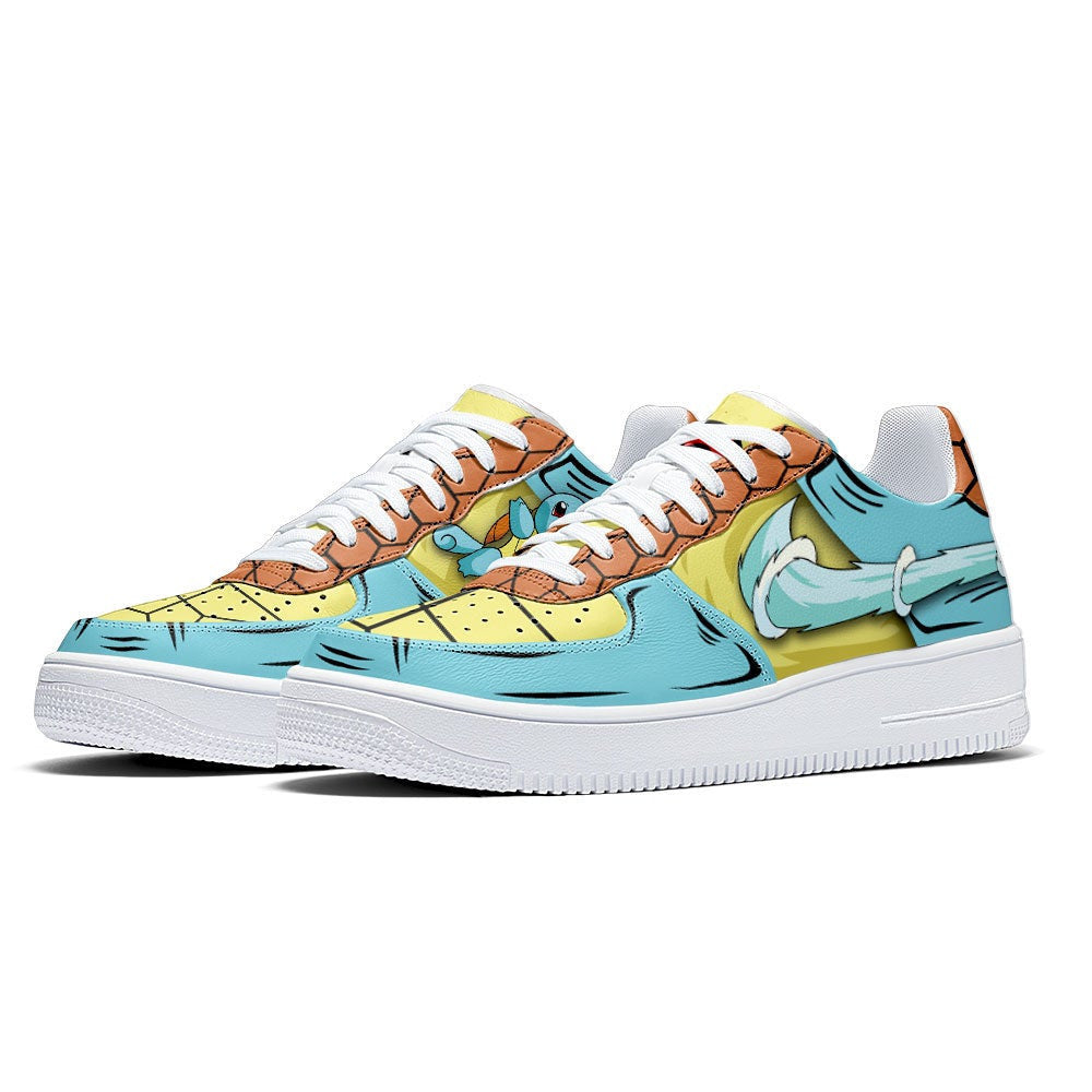 Baskets Anime Squirtle en Cuir Chaussures Basses Unisexes Anime Manga