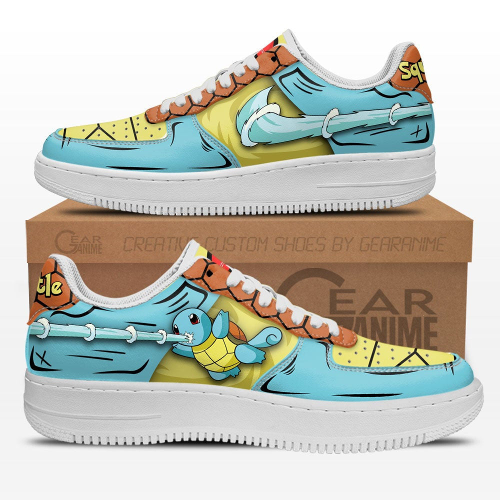 Baskets Anime Squirtle en Cuir Chaussures Basses Unisexes Anime Manga