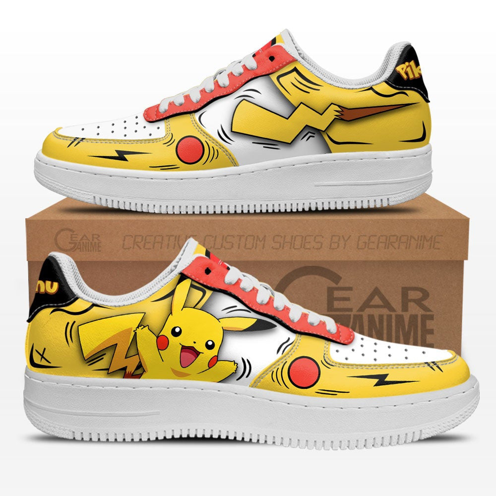 Baskets Anime Pikachu en Cuir Chaussures Basses Unisexes Anime Manga