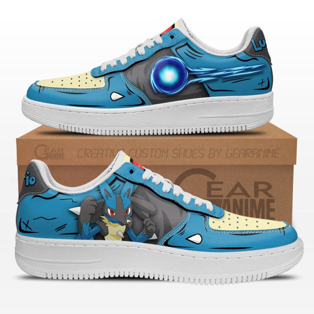 Baskets Anime Lucario en Cuir Chaussures Basses Unisexes Anime Manga