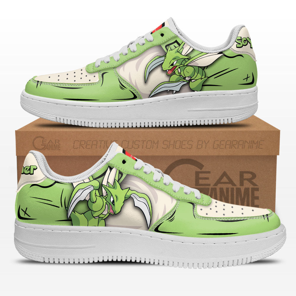 Baskets Anime Scyther en Cuir Chaussures Basses Unisexes Anime Manga