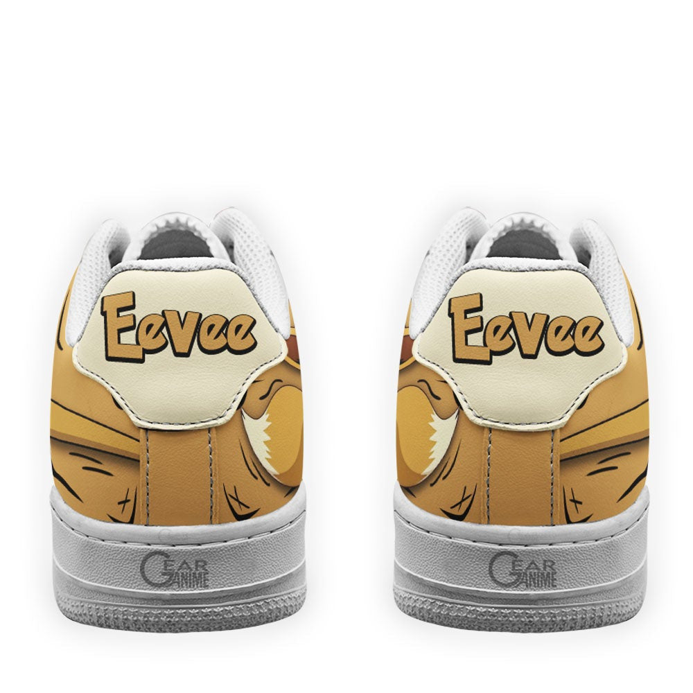 Baskets Anime Eevee en Cuir Chaussures Basses Unisexes Anime Manga