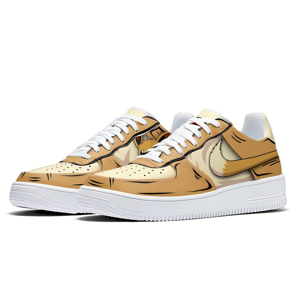 Baskets Anime Eevee en Cuir Chaussures Basses Unisexes Anime Manga