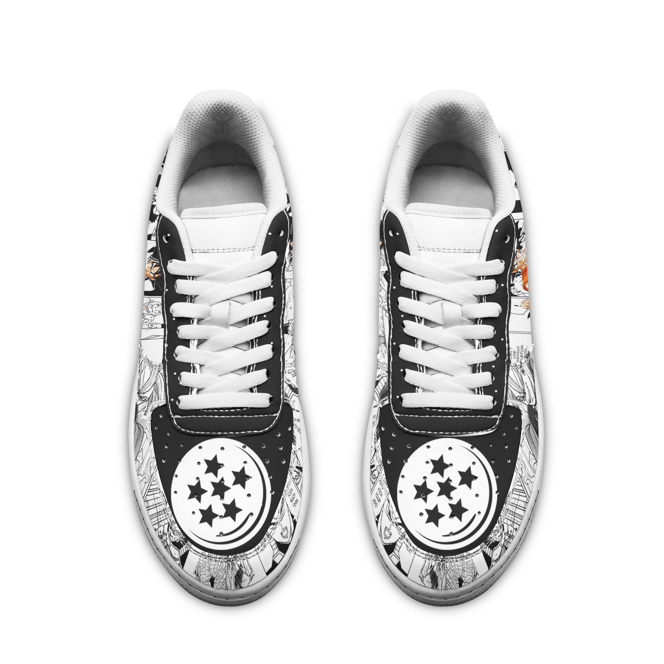 Baskets Anime Goku en Cuir Chaussures Basses Unisexes Dragon Ball