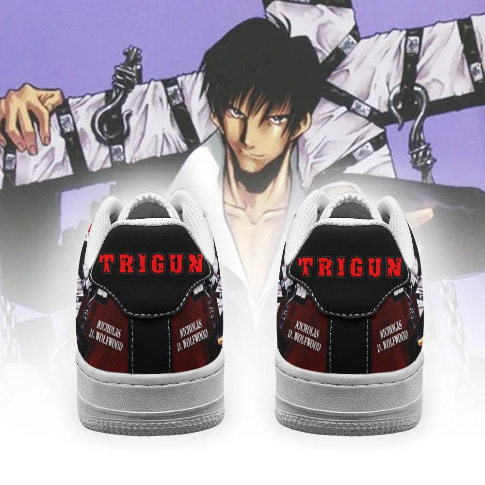 Baskets Anime Nicholas D. Wolfwood en Cuir Chaussures Basses Unisexes Anime Manga