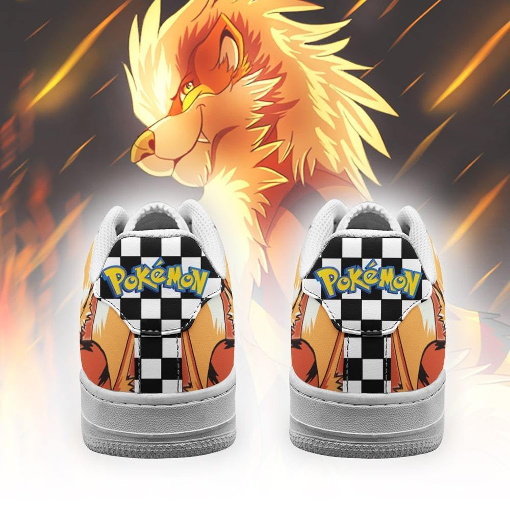 Baskets Anime Poke Arcanine en Cuir Chaussures Basses Unisexes Anime Manga