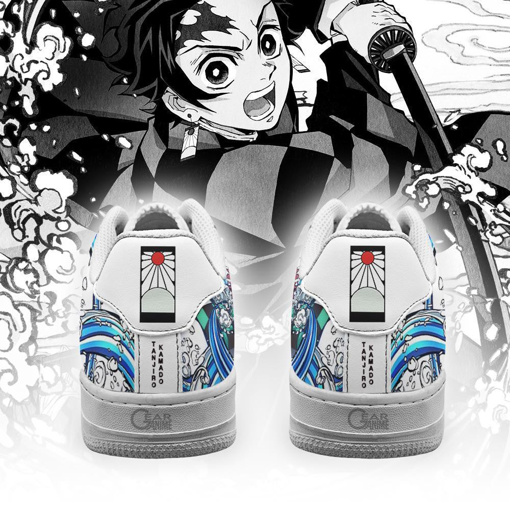 Baskets Anime Tanjiro Water en Cuir Chaussures Basses Unisexes Demon Slayer