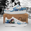 Baskets Anime Tanjiro Water en Cuir Chaussures Basses Unisexes Demon Slayer