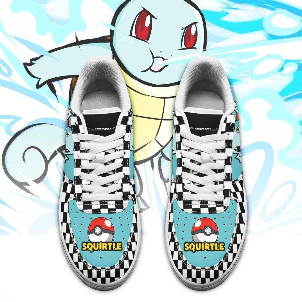 Baskets Anime Poke Squirtle en Cuir Chaussures Basses Unisexes Anime Manga
