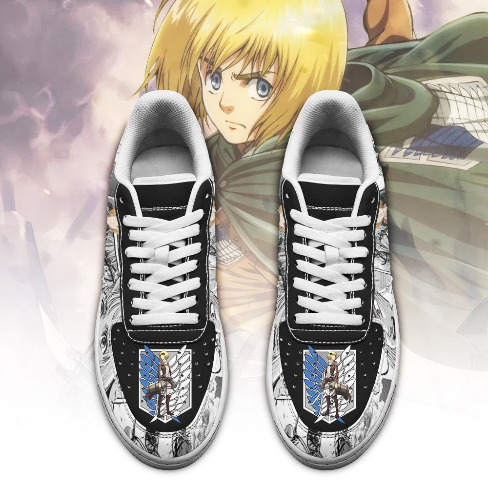 Baskets Anime AOT Armin en Cuir Chaussures Basses Unisexes Anime Manga