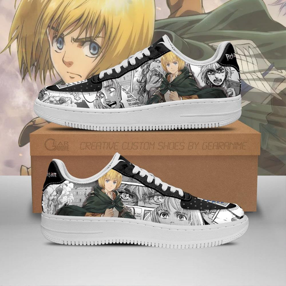 Baskets Anime AOT Armin en Cuir Chaussures Basses Unisexes Anime Manga