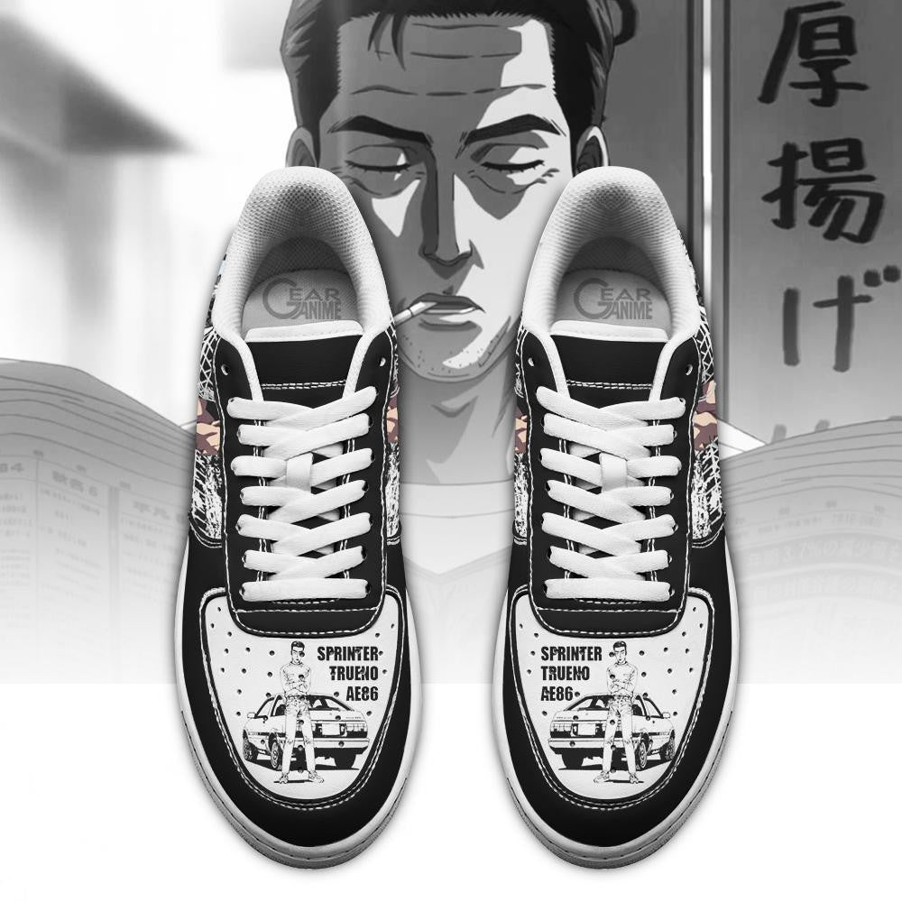 Baskets Anime Bunta Fujiwara Initial en Cuir Chaussures Basses Unisexes Anime Manga