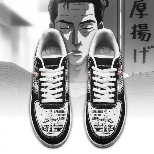 Baskets Anime Bunta Fujiwara Initial en Cuir Chaussures Basses Unisexes Anime Manga