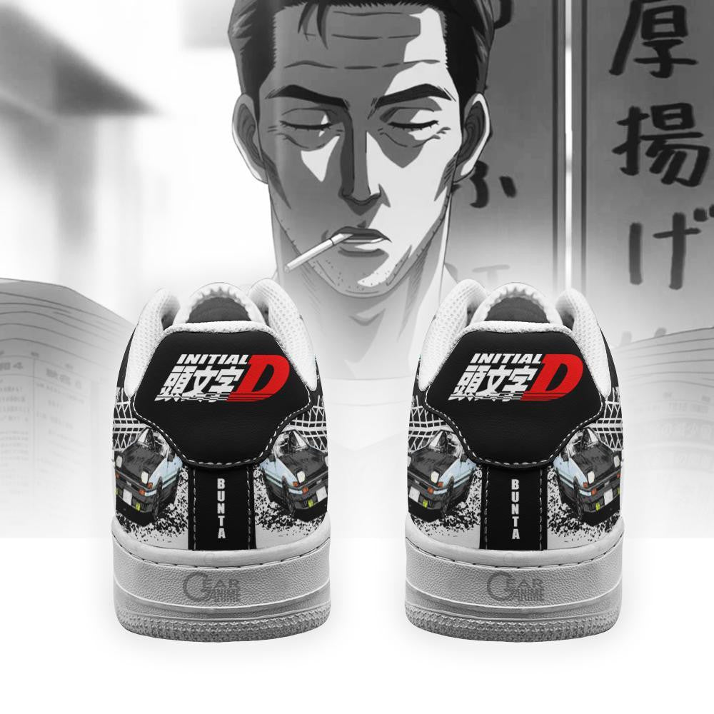 Baskets Anime Bunta Fujiwara Initial en Cuir Chaussures Basses Unisexes Anime Manga