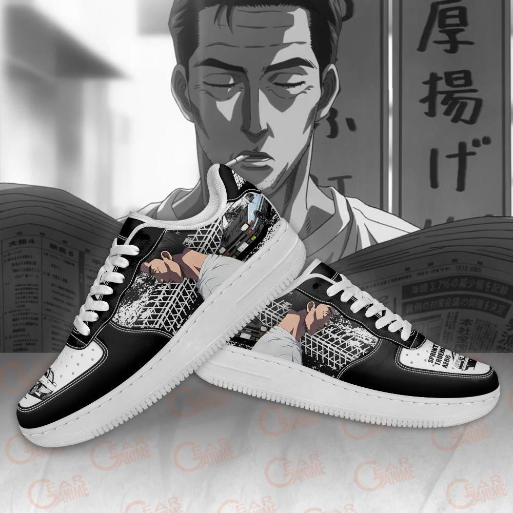 Baskets Anime Bunta Fujiwara Initial en Cuir Chaussures Basses Unisexes Anime Manga