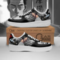 Baskets Anime Bunta Fujiwara Initial en Cuir Chaussures Basses Unisexes Anime Manga