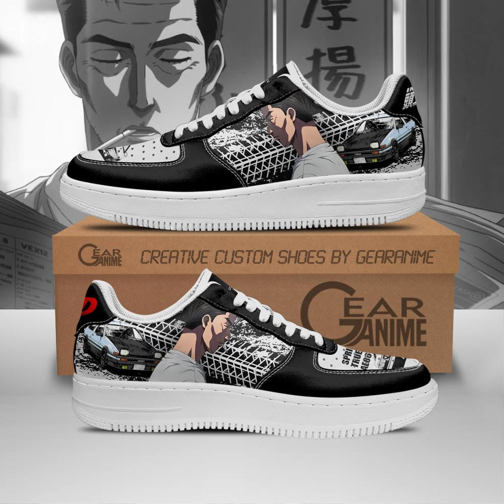 Baskets Anime Bunta Fujiwara Initial en Cuir Chaussures Basses Unisexes Anime Manga