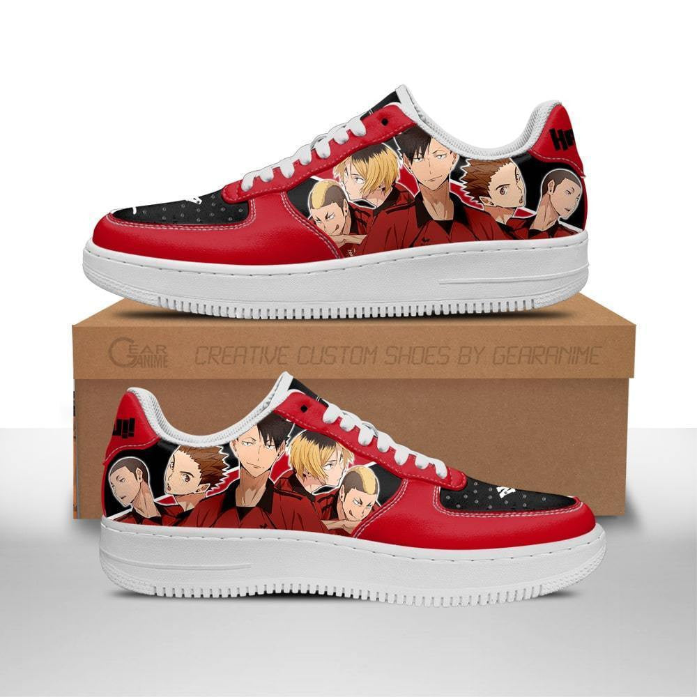 Baskets Anime Nekoma High en Cuir Chaussures Basses Unisexes Anime Manga