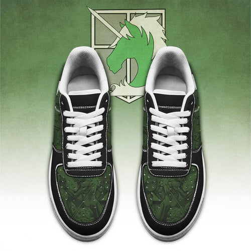 Baskets Anime AOT Military Slogan en Cuir Chaussures Basses Unisexes Anime Manga