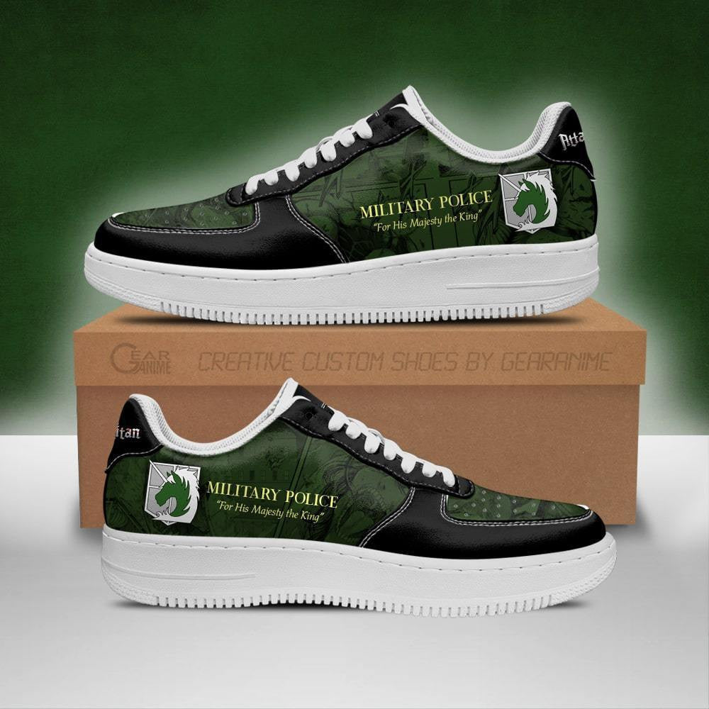 Baskets Anime AOT Military Slogan en Cuir Chaussures Basses Unisexes Anime Manga