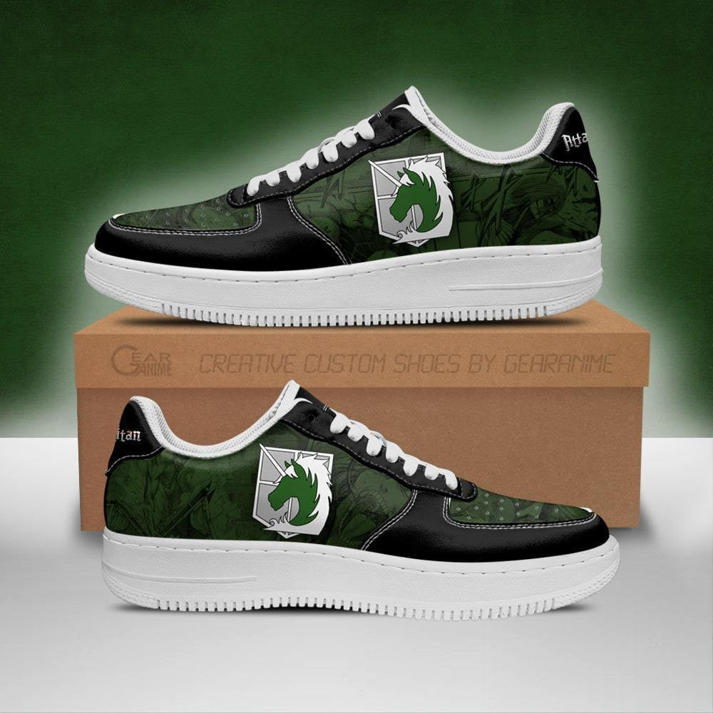 Baskets Anime AOT Military Police en Cuir Chaussures Basses Unisexes Anime Manga