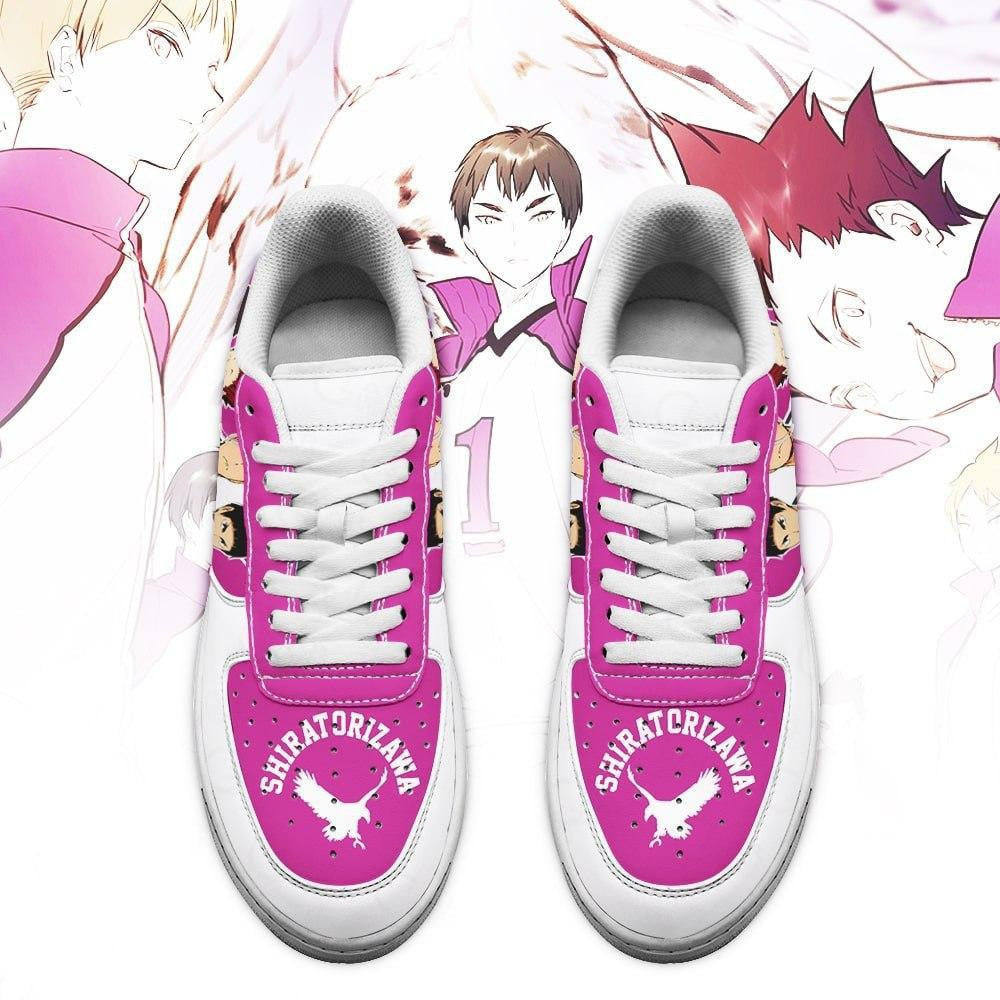 Baskets Anime Shiratorizawa Academy en Cuir Chaussures Basses Unisexes Anime Manga