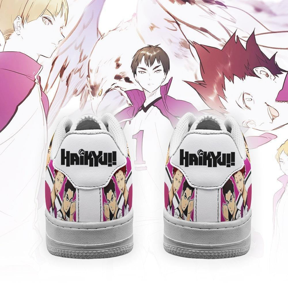 Baskets Anime Shiratorizawa Academy en Cuir Chaussures Basses Unisexes Anime Manga