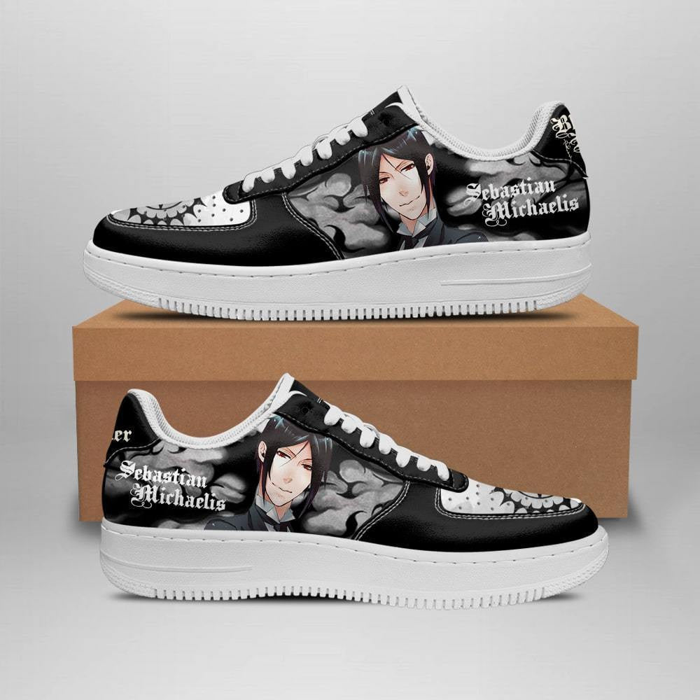 Baskets Anime Black Butler Sebastian Michaelis en Cuir Chaussures Basses Unisexes Anime Manga