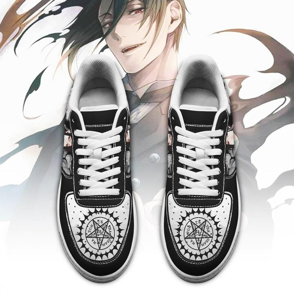 Baskets Anime Black Butler Sebastian Michaelis en Cuir Chaussures Basses Unisexes Anime Manga