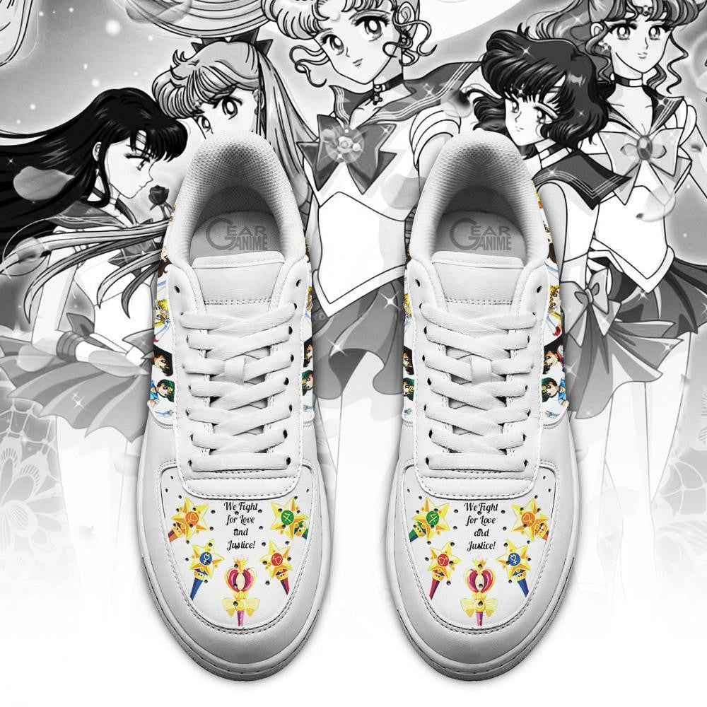 Baskets Anime Sailor en Cuir Chaussures Basses Unisexes Anime Manga