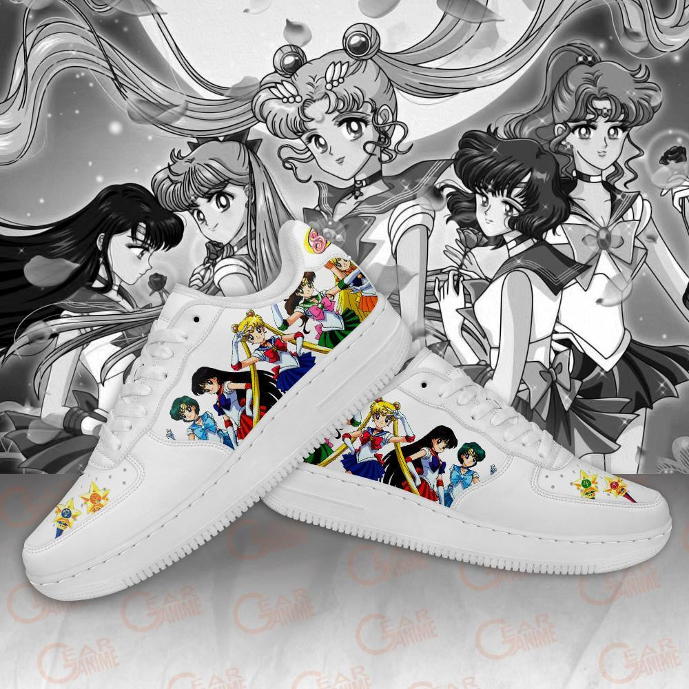 Baskets Anime Sailor en Cuir Chaussures Basses Unisexes Anime Manga