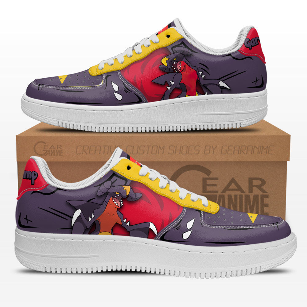 Baskets Anime Garchomp en Cuir Chaussures Basses Unisexes Anime Manga