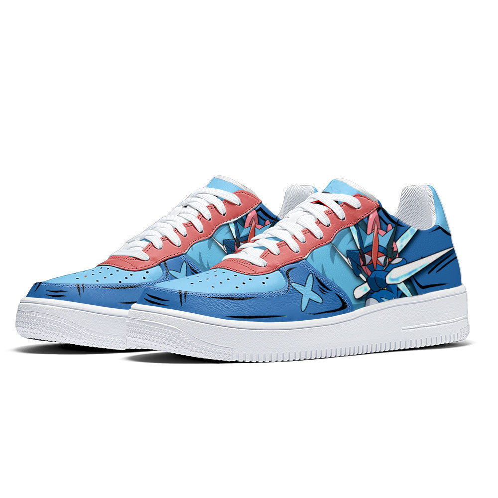 Baskets Anime Greninja en Cuir Chaussures Basses Unisexes Anime Manga