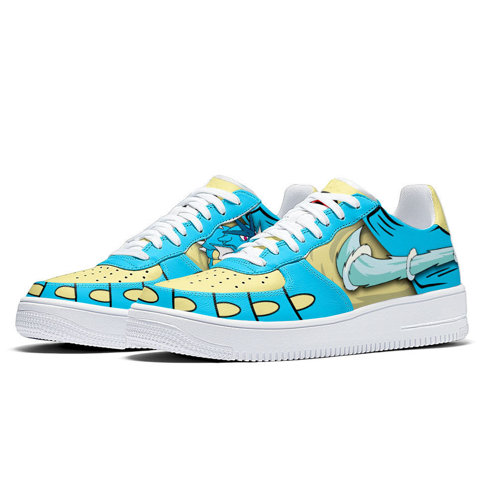 Baskets Anime Gyarados en Cuir Chaussures Basses Unisexes Anime Manga