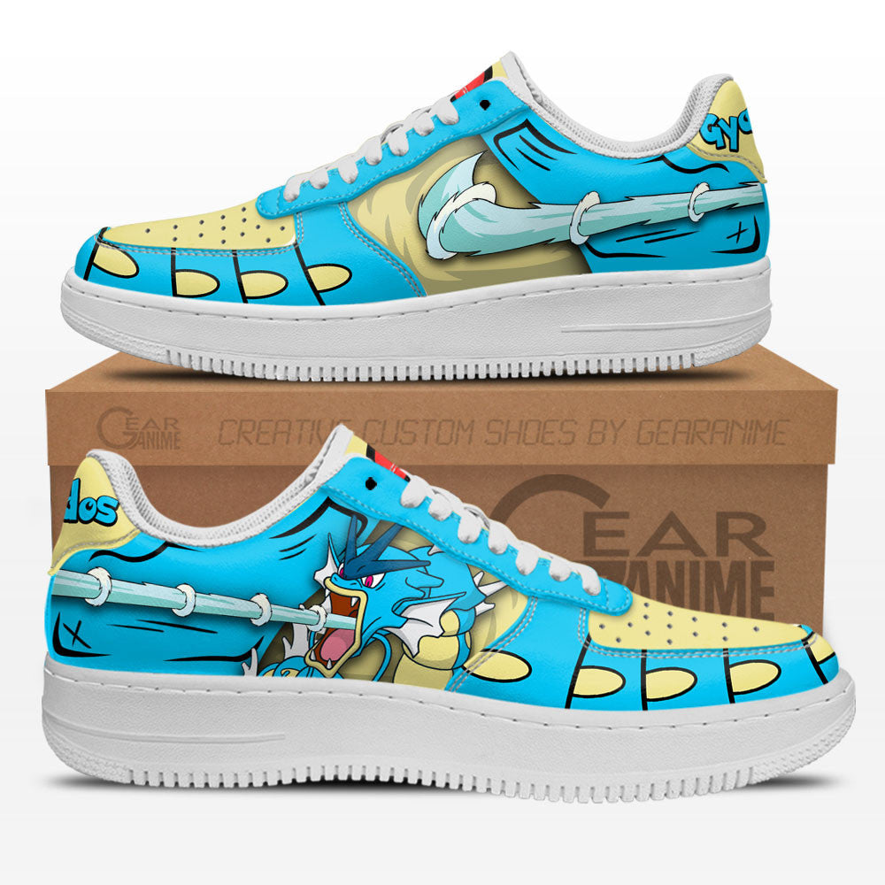 Baskets Anime Gyarados en Cuir Chaussures Basses Unisexes Anime Manga