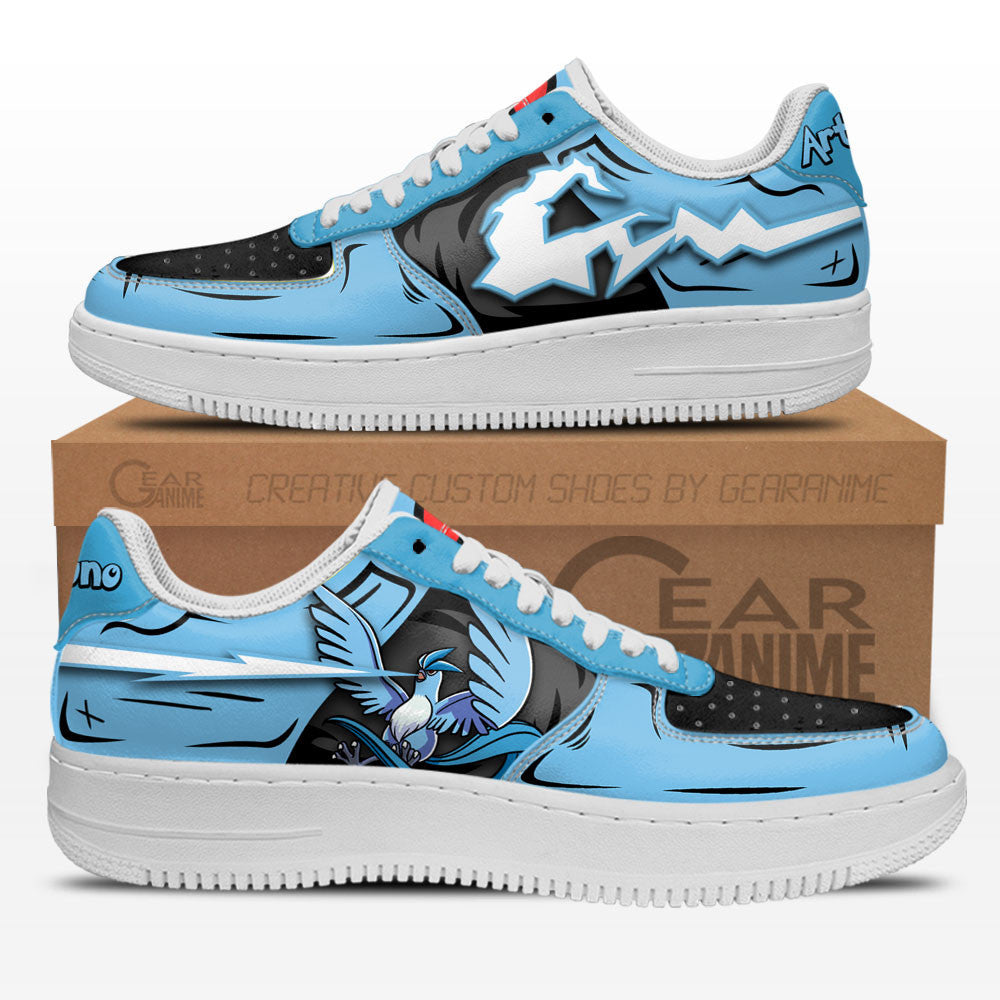 Baskets Anime Articuno en Cuir Chaussures Basses Unisexes Anime Manga