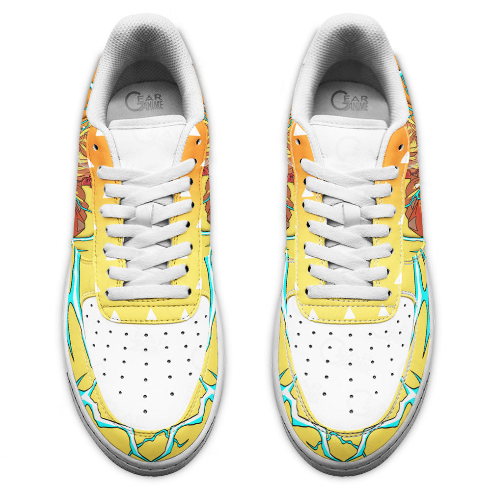 Baskets Anime Zenitsu en Cuir Chaussures Basses Unisexes Anime Manga