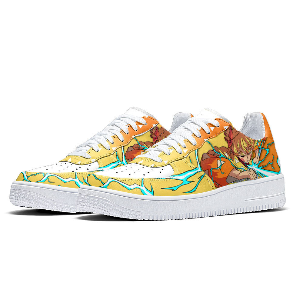 Baskets Anime Zenitsu en Cuir Chaussures Basses Unisexes Anime Manga