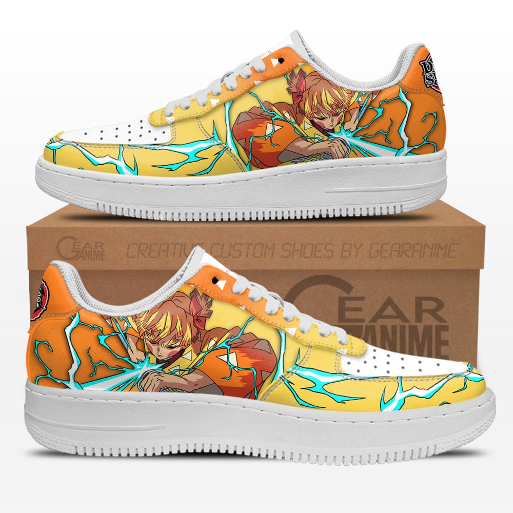 Baskets Anime Zenitsu en Cuir Chaussures Basses Unisexes Anime Manga