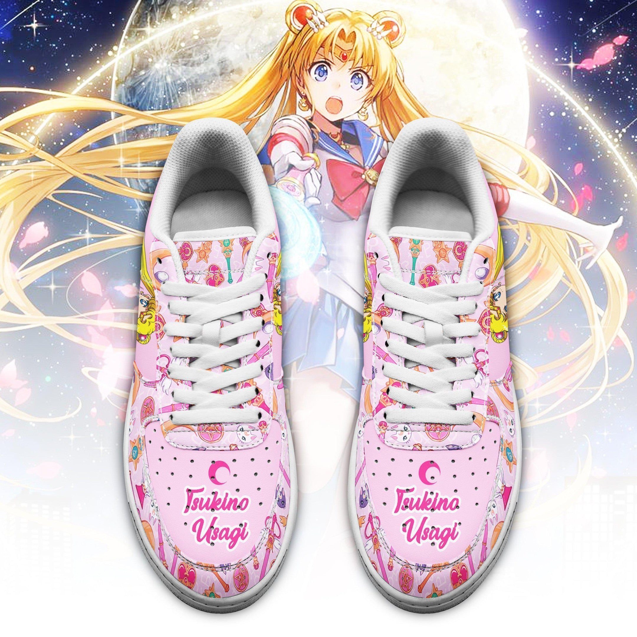 Baskets Anime Sailor Moon en Cuir Chaussures Basses Unisexes Anime Manga