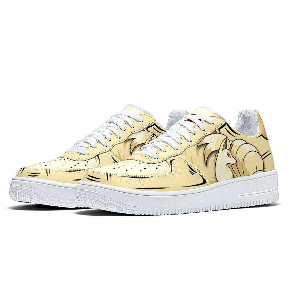Baskets Anime Ninetales en Cuir Chaussures Basses Unisexes Anime Manga