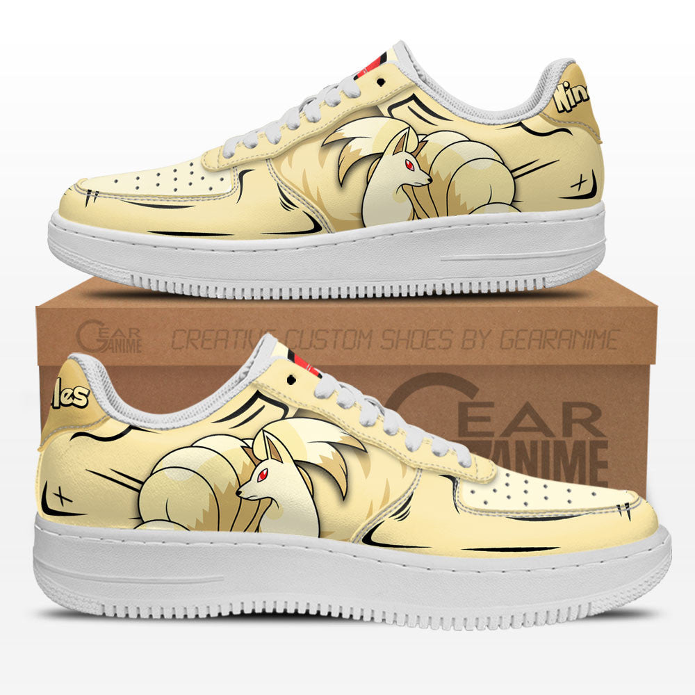 Baskets Anime Ninetales en Cuir Chaussures Basses Unisexes Anime Manga