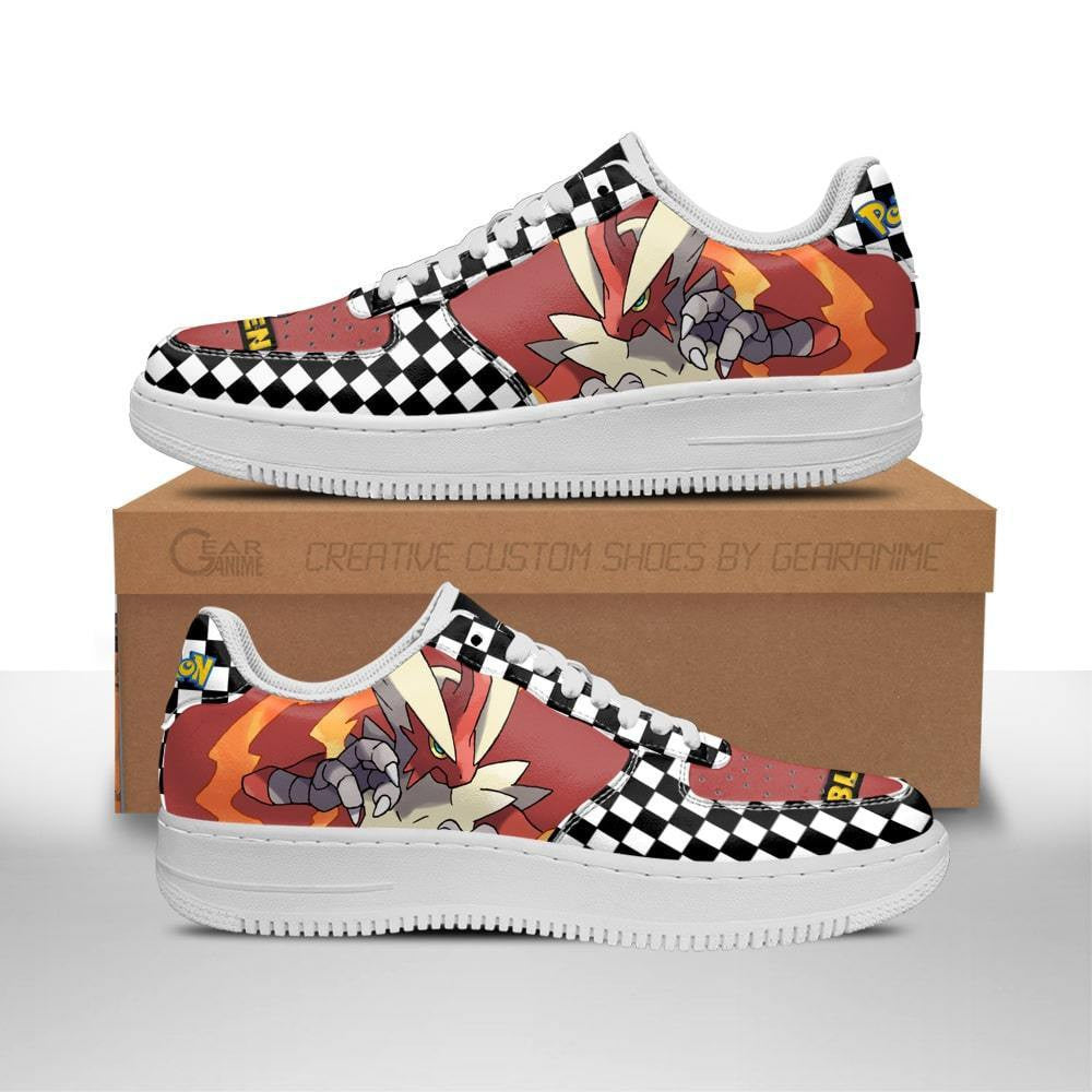 Baskets Anime Poke Blaziken en Cuir Chaussures Basses Unisexes Anime Manga