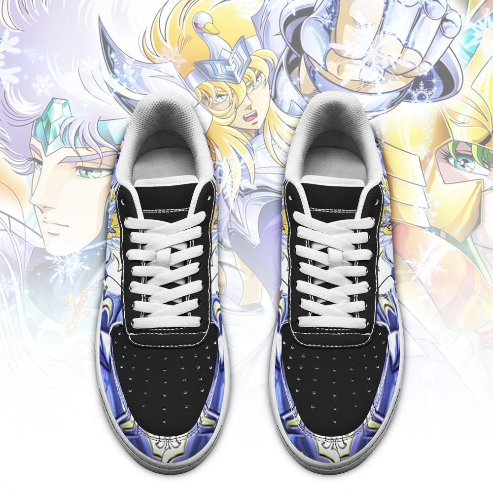 Baskets Anime Cygnus Hyoga en Cuir Chaussures Basses Unisexes Anime Manga