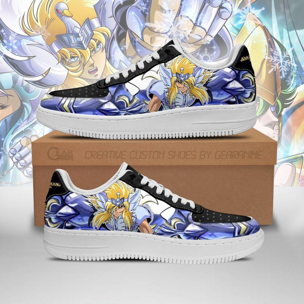 Baskets Anime Cygnus Hyoga en Cuir Chaussures Basses Unisexes Anime Manga