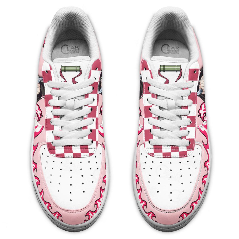 Baskets Anime Nezuko Kamado Full Demon Form en Cuir Chaussures Basses Unisexes Demon Slayer