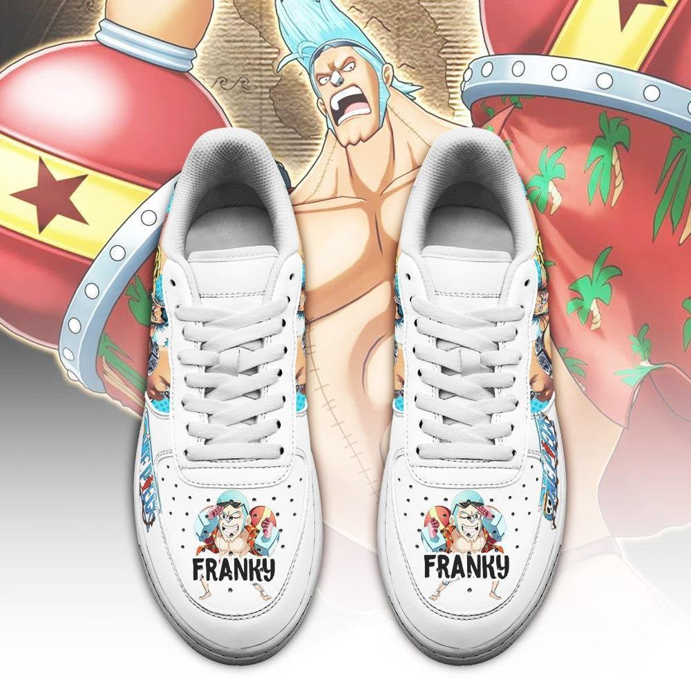 Baskets Anime Franky en Cuir Chaussures Basses Unisexes Anime Manga