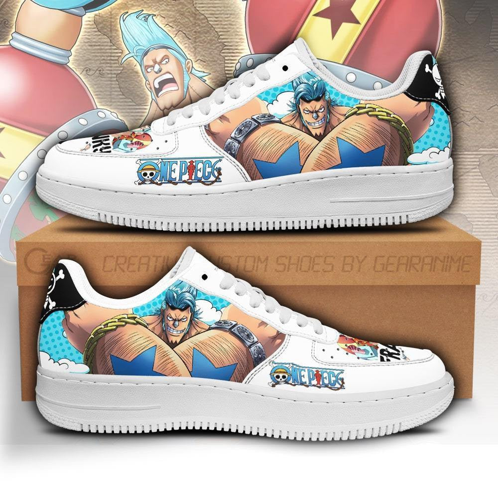 Baskets Anime Franky en Cuir Chaussures Basses Unisexes Anime Manga