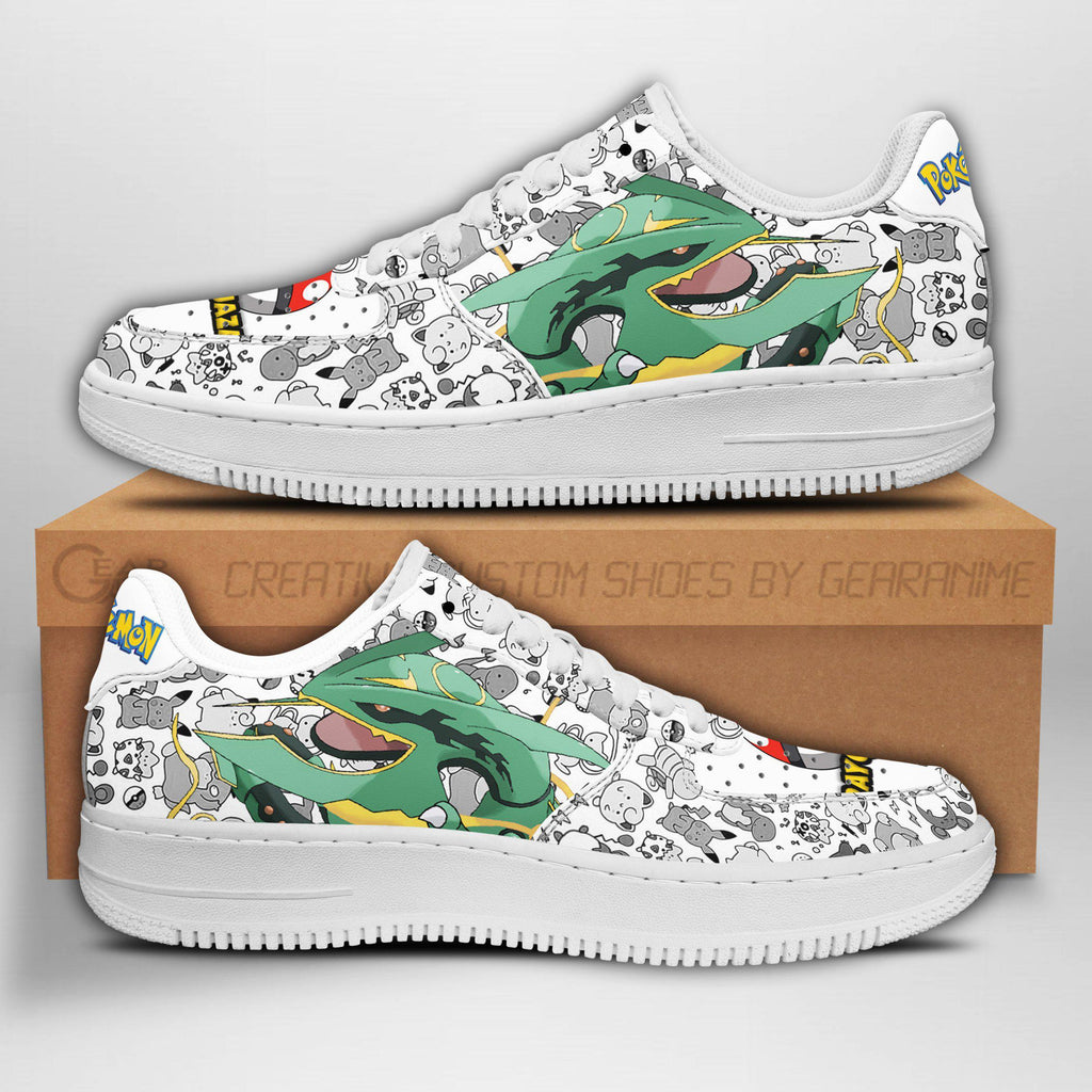 Baskets Anime Rayquaza en Cuir Chaussures Basses Unisexes Anime Manga